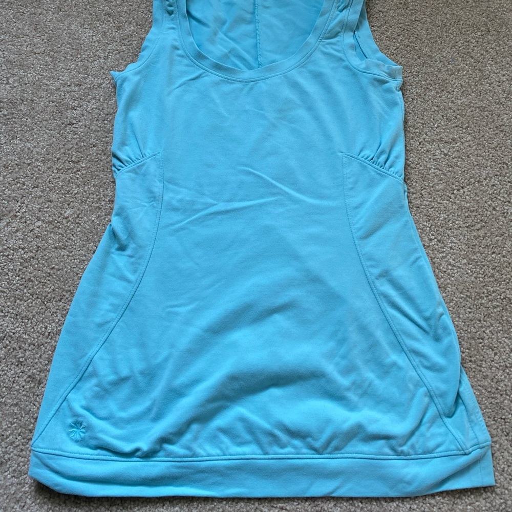 Athleta tank top light blue cute detailing XXS